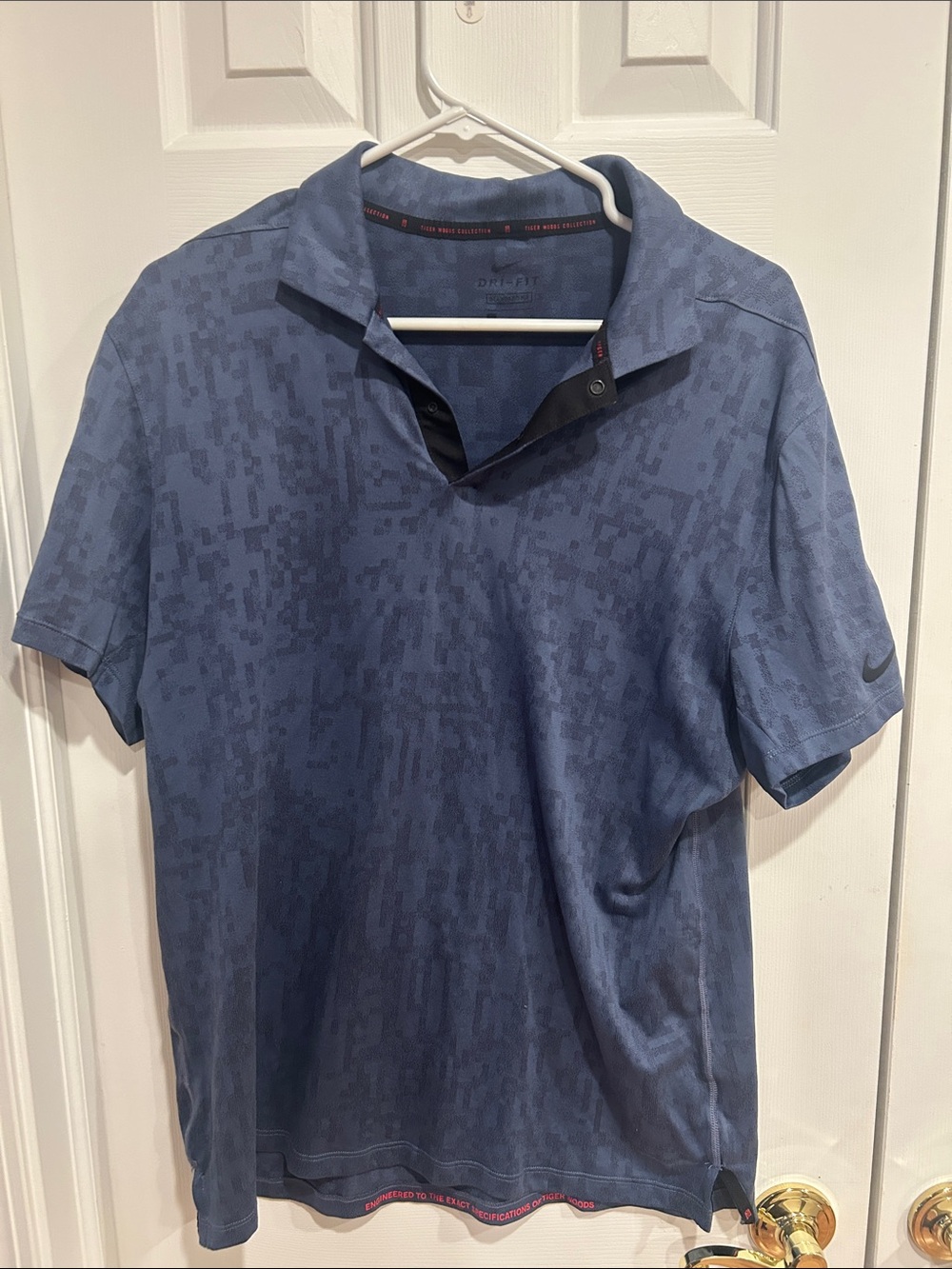 Nike Men’s Dri-FIT Dark Blue tiger woods golf Polo
